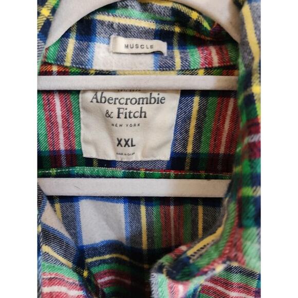 Men's Abercrombie & Fitch "Muscle" Button Down Flannel 2XL - Picture 2 of 5